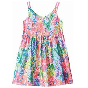 Lilly Pulitzer girls Rue dress in multi fan sea pants size 10 NWT